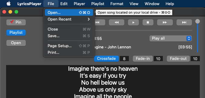 Open songs - Lyrics Player Open songs - Lyrics Player